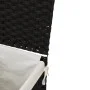 Cesto de ropa sucia con tapa ratán sintético negro 46x33x60 cm de , Cestas para ropa - Ref: Foro24-372032, Precio: 69,99 €, D...
