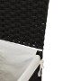 Cesto de ropa sucia con tapa ratán sintético negro 46x33x60 cm de , Cestas para ropa - Ref: Foro24-372032, Precio: 76,06 €, D...