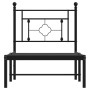 Estructura de cama con cabecero metal negro 75x190 cm de , Camas y somieres - Ref: Foro24-374329, Precio: 76,24 €, Descuento: %