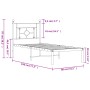 Estructura de cama con cabecero metal negro 75x190 cm de , Camas y somieres - Ref: Foro24-374329, Precio: 76,24 €, Descuento: %