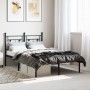 Estructura de cama con cabecero metal negro 120x190 cm de , Camas y somieres - Ref: Foro24-374336, Precio: 88,23 €, Descuento: %