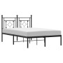 Estructura de cama con cabecero metal negro 120x190 cm de , Camas y somieres - Ref: Foro24-374336, Precio: 88,23 €, Descuento: %