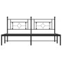 Estructura de cama con cabecero metal negro 180x200 cm de , Camas y somieres - Ref: Foro24-374343, Precio: 124,94 €, Descuent...