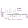 Estructura de cama con cabecero metal negro 180x200 cm de , Camas y somieres - Ref: Foro24-374343, Precio: 124,94 €, Descuent...