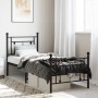 Estructura de cama con cabecero y estribo metal negro 80x200 cm de , Camas y somieres - Ref: Foro24-374348, Precio: 77,33 €, ...