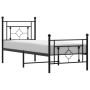 Estructura de cama con cabecero y estribo metal negro 80x200 cm de , Camas y somieres - Ref: Foro24-374348, Precio: 77,33 €, ...