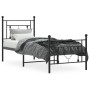 Estructura de cama con cabecero y estribo metal negro 80x200 cm de , Camas y somieres - Ref: Foro24-374348, Precio: 77,33 €, ...