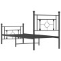 Estructura de cama con cabecero y estribo metal negro 80x200 cm de , Camas y somieres - Ref: Foro24-374348, Precio: 77,33 €, ...