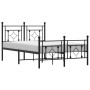 Estructura de cama cabecero y estribo metal negro 120x200 cm de , Camas y somieres - Ref: Foro24-374355, Precio: 111,24 €, De...
