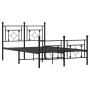 Estructura de cama cabecero y estribo metal negro 120x200 cm de , Camas y somieres - Ref: Foro24-374355, Precio: 111,24 €, De...
