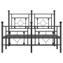 Estructura de cama cabecero y estribo metal negro 120x200 cm de , Camas y somieres - Ref: Foro24-374355, Precio: 111,24 €, De...