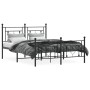 Estructura de cama cabecero y estribo metal negro 140x190 cm de , Camas y somieres - Ref: Foro24-374357, Precio: 103,75 €, De...