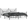 Black metal headboard and footboard bed frame 183x213 cm by , Beds and slatted bases - Ref: Foro24-374362, Price: 132,76 €, D...