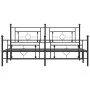 Black metal headboard and footboard bed frame 183x213 cm by , Beds and slatted bases - Ref: Foro24-374362, Price: 132,76 €, D...
