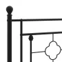 Black metal headboard and footboard bed frame 183x213 cm by , Beds and slatted bases - Ref: Foro24-374362, Price: 132,76 €, D...