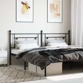 Cabecero de metal negro 193 cm de , Cabeceros y pies de cama - Ref: Foro24-374376, Precio: 41,20 €, Descuento: %