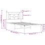 Estructura de cama de metal con cabecero blanco 90x200 cm de , Camas y somieres - Ref: Foro24-374381, Precio: 65,70 €, Descue...