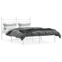 Estructura de cama de metal con cabecero blanca 140x190 cm de , Camas y somieres - Ref: Foro24-374388, Precio: 98,63 €, Descu...