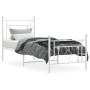 Estructura cama metal con cabecero y pie cama blanca 80x200 cm de , Camas y somieres - Ref: Foro24-374397, Precio: 72,54 €, D...
