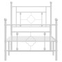 Estructura cama metal con cabecero y pie cama blanca 80x200 cm de , Camas y somieres - Ref: Foro24-374397, Precio: 72,54 €, D...