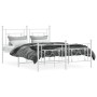 Estructura cama metal con cabecero y estribo blanco 135x190 cm de , Camas y somieres - Ref: Foro24-374405, Precio: 103,95 €, ...