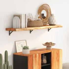 Estante pared rectangular madera acacia borde vivo 110x30x2,5cm by , Table tops - Ref: Foro24-370241, Price: 53,45 €, Discoun...