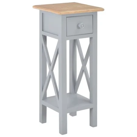 Gray wooden side table 27x27x65.5 cm by vidaXL, Side tables - Ref: Foro24-280058, Price: 77,86 €, Discount: %