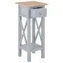 Gray wooden side table 27x27x65.5 cm by vidaXL, Side tables - Ref: Foro24-280058, Price: 77,86 €, Discount: %