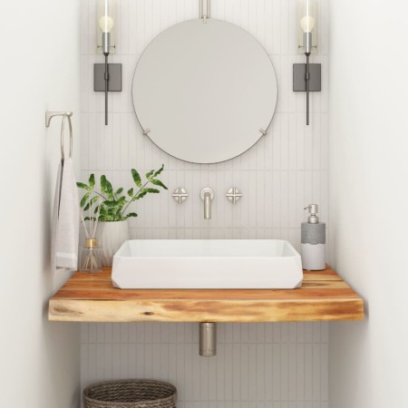 Encimera de baño rectangular madera maciza acacia 80x60x2,5 cm de , Tableros para mesas - Ref: Foro24-370260, Precio: 78,75 €...