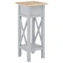 Gray wooden side table 27x27x65.5 cm by vidaXL, Side tables - Ref: Foro24-280058, Price: 77,86 €, Discount: %