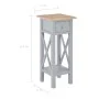 Gray wooden side table 27x27x65.5 cm by vidaXL, Side tables - Ref: Foro24-280058, Price: 77,86 €, Discount: %