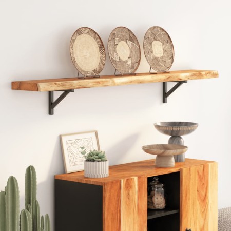 Estante pared rectangular madera acacia borde vivo 180x20x3,8cm de , Tableros para mesas - Ref: Foro24-370281, Precio: 243,83...