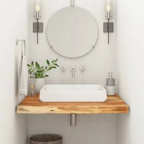 Encimera de baño cuadrada madera maciza de acacia 60x60x3,8 cm by , Table tops - Ref: Foro24-370306, Price: 77,83 €, Discount: %