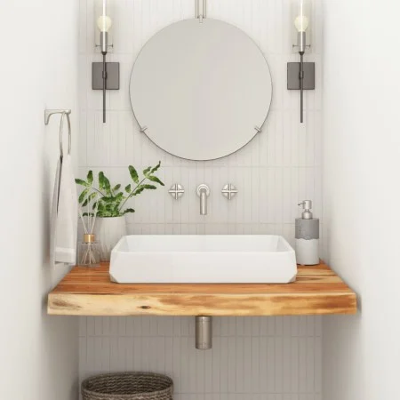 Encimera de baño cuadrada madera maciza de acacia 60x60x3,8 cm by , Table tops - Ref: Foro24-370306, Price: 77,83 €, Discount: %