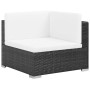 Set muebles de jardín 7 piezas y cojines ratán sintético negro de vidaXL, Conjuntos de jardín - Ref: Foro24-44599, Precio: 77...