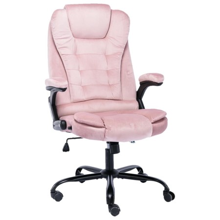 Silla de oficina de terciopelo rosa en Sillas de oficina | Comprar online en Foru.es