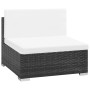 Set muebles de jardín 7 piezas y cojines ratán sintético negro de vidaXL, Conjuntos de jardín - Ref: Foro24-44599, Precio: 77...