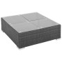 Set muebles de jardín 7 piezas y cojines ratán sintético negro de vidaXL, Conjuntos de jardín - Ref: Foro24-44599, Precio: 77...