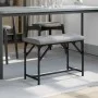 Banco de comedor acero y tela gris claro 62x32x45 cm de , Bancos de comedor y cocina - Ref: Foro24-835218, Precio: 39,12 €, D...