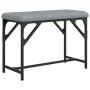 Banco de comedor acero y tela gris claro 62x32x45 cm de , Bancos de comedor y cocina - Ref: Foro24-835218, Precio: 39,59 €, D...