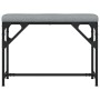 Banco de comedor acero y tela gris claro 62x32x45 cm de , Bancos de comedor y cocina - Ref: Foro24-835218, Precio: 39,59 €, D...