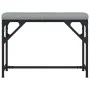 Banco de comedor acero y tela gris claro 62x32x45 cm de , Bancos de comedor y cocina - Ref: Foro24-835218, Precio: 39,12 €, D...