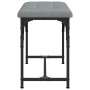Banco de comedor acero y tela gris claro 62x32x45 cm de , Bancos de comedor y cocina - Ref: Foro24-835218, Precio: 39,59 €, D...