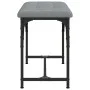 Banco de comedor acero y tela gris claro 62x32x45 cm de , Bancos de comedor y cocina - Ref: Foro24-835218, Precio: 39,12 €, D...