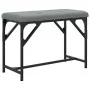 Banco de comedor acero y tela gris claro 62x32x45 cm de , Bancos de comedor y cocina - Ref: Foro24-835218, Precio: 39,12 €, D...