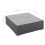 Set muebles de jardín 7 piezas y cojines ratán sintético negro de vidaXL, Conjuntos de jardín - Ref: Foro24-44599, Precio: 77...