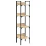 Librería de 4 estantes madera roble Sonoma 35x30x138,5 cm de , Librerías y estanterías - Ref: Foro24-838849, Precio: 43,68 €,...