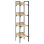 Librería de 4 estantes madera roble Sonoma 35x30x138,5 cm de , Librerías y estanterías - Ref: Foro24-838849, Precio: 44,15 €,...