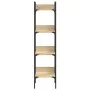 Librería de 4 estantes madera roble Sonoma 35x30x138,5 cm de , Librerías y estanterías - Ref: Foro24-838849, Precio: 43,68 €,...