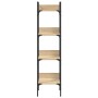 Librería de 4 estantes madera roble Sonoma 35x30x138,5 cm de , Librerías y estanterías - Ref: Foro24-838849, Precio: 44,15 €,...